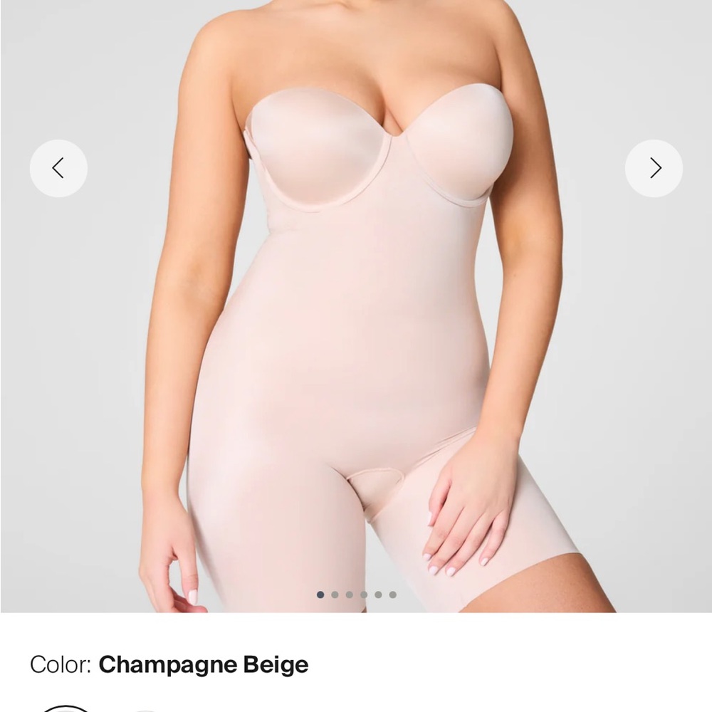 SPANX Strapless Shapewear Bodysuit - Champagne Beige